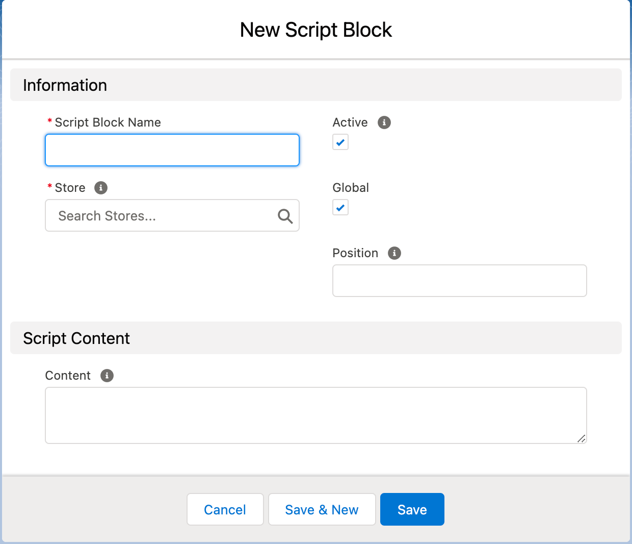 Adding a Script Block