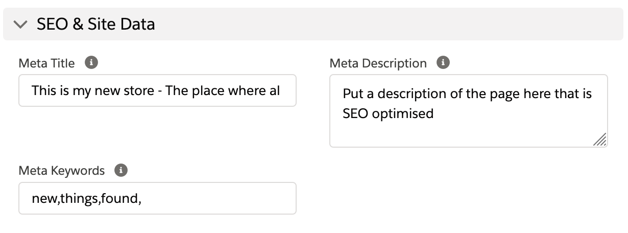 SEO and Site Data