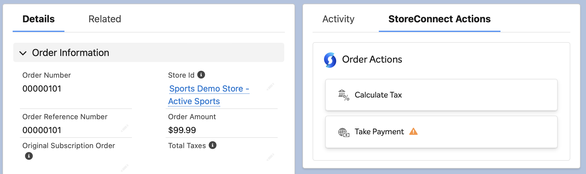 The Calculate Tax button