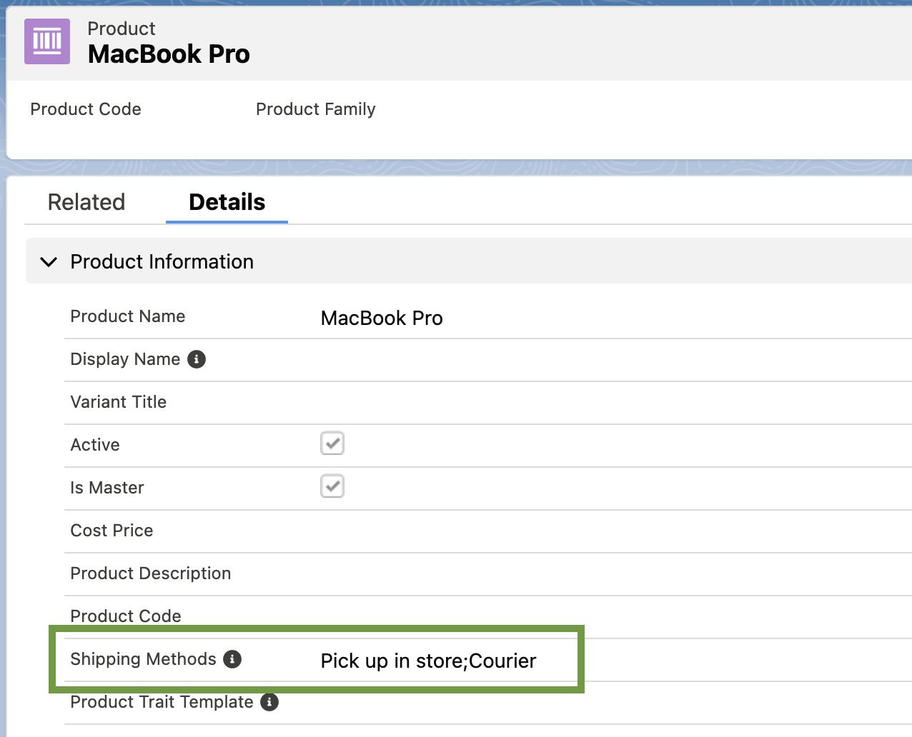 Product shipping methods