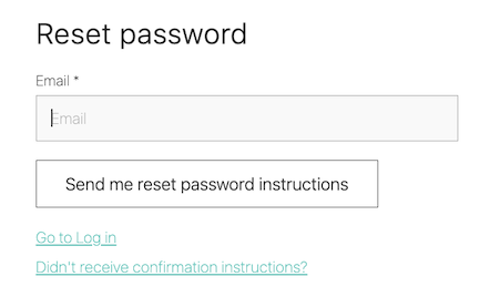 Reset Password Page